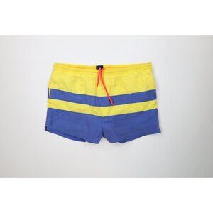 Vintage 90s Woolrich Mens XL Distressed Color Block Lined Shorts Swim Trunks